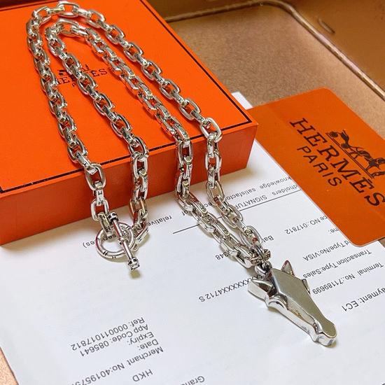 Hermes Horse Head Pendant Classic Necklace
