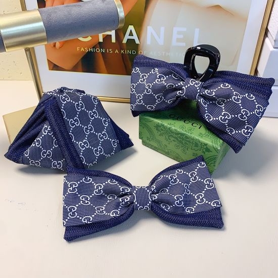 Gucci Denim Bow Hair Claw Clip