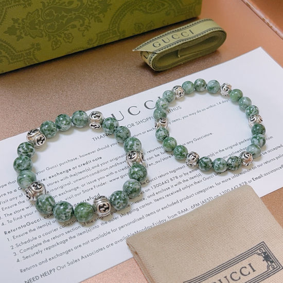 Gucci Natural Stone Crystal Bracelet Vintage Style