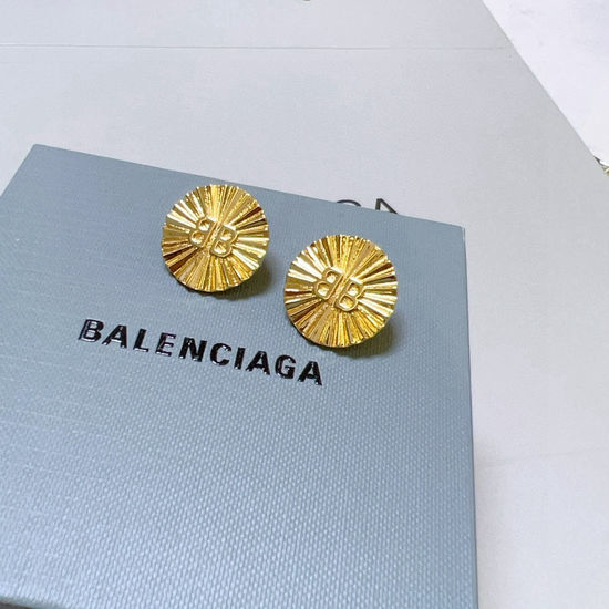 Balenciaga Classic Carved Design Earrings Stylish Wear