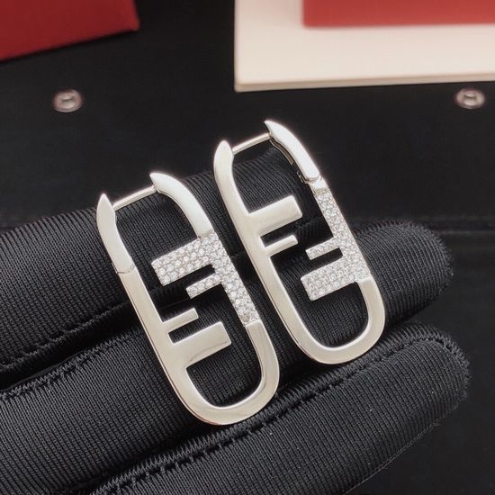 Fendi Silver Ear Hooks