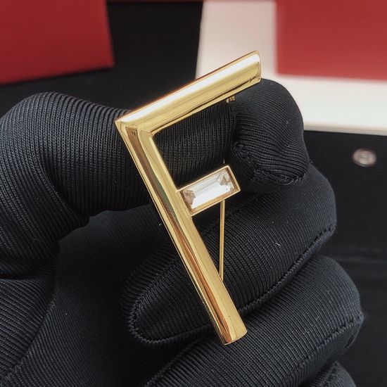 Fendi New Style Brass Brooch
