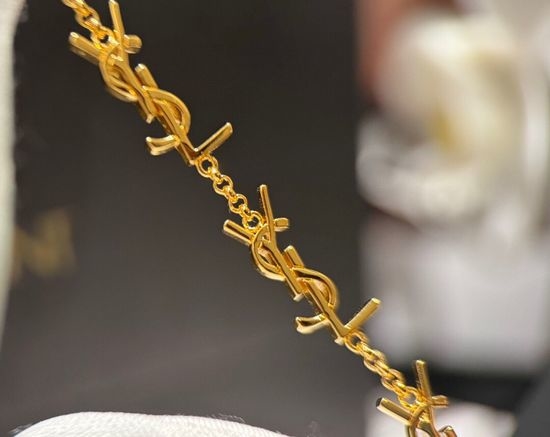 Yves Saint Laurent YSL Classic Logo Pendant Necklace