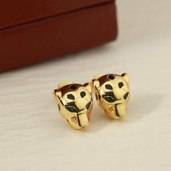 Cartier Leopard Non-diamond Elegant Stud Earrings
