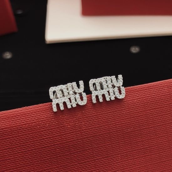 Miu Miu Mini Diamond Inlaid Stud Earrings
