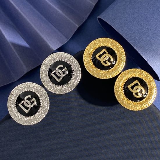 Dolce & Gabbana Enamel Disc Geometric Stud Earrings
