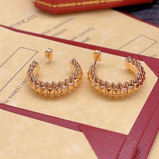 Cartier Smooth Nail Design Stud Earrings Stylish Jewelry