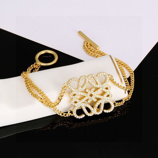 Loewe Diamond Accent Gold Bracelet Elegant Jewelry