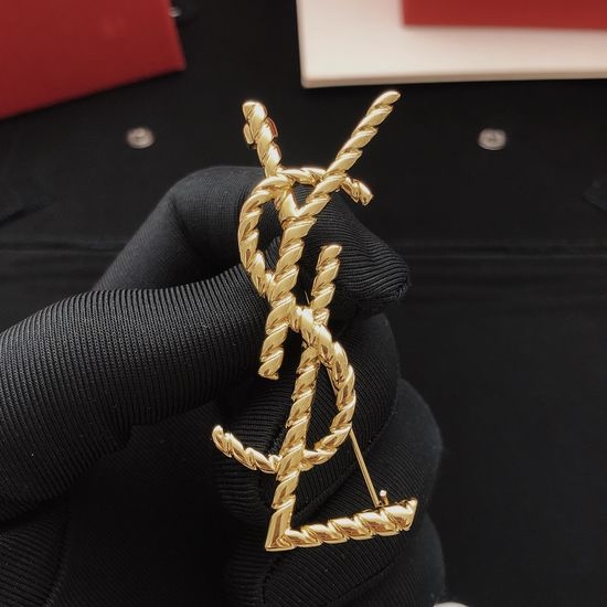 Yves Saint Laurent YSL Twist Design Brooch