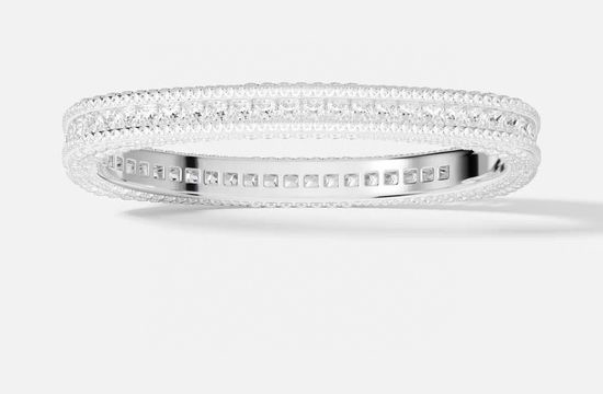 Apm monaco Pave Bangle Square Design Elegant Jewelry