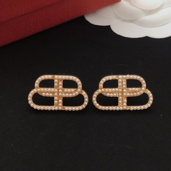 Balenciaga Rice Bead Stud Earrings