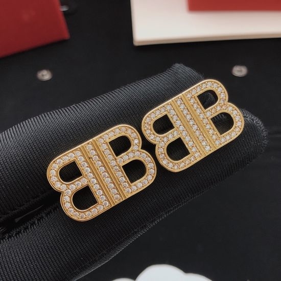 Balenciaga Rhinestone Stud Earrings