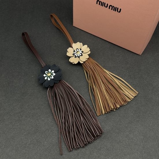 Miu Miu Tassel Flower Leather Bag Charm