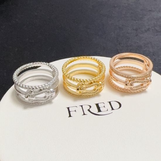 Fred Full Diamond Hollow Rope Combination Ring