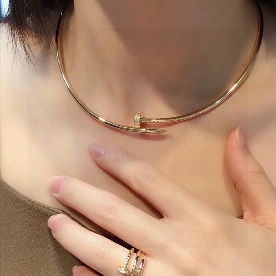 Cartier Diamond Nail Design Choker Necklace
