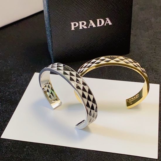 Prada Classic Triangle Decor Bangle