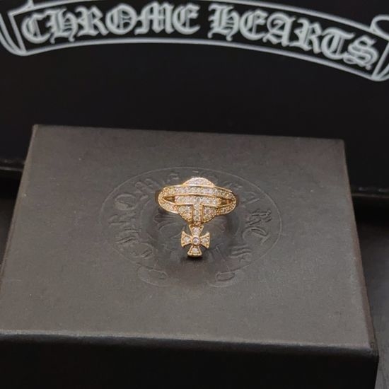 Chrome Hearts Vintage Engraved Pattern Classic Ring