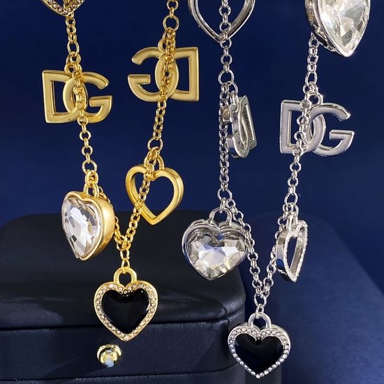 Dolce & Gabbana Vintage Tassel Heart Diamond Necklace