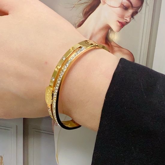 Cartier Diamond Paved Narrow Bangle Elegant Jewelry