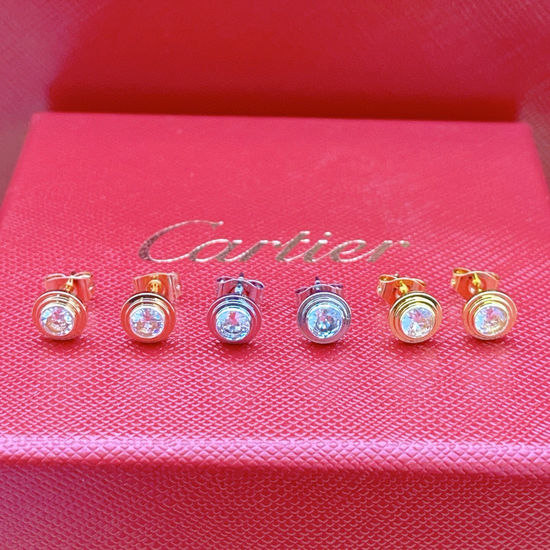 Cartier Diamond Stud Earrings Set