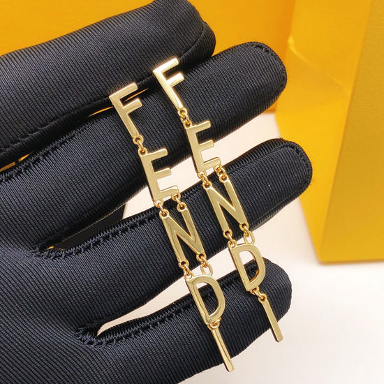 Fendi Tassel Letter Stud Earrings
