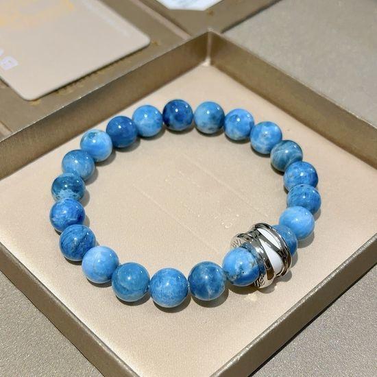 Bvlgari Larimar Stone Decorated Delicate Bracelet