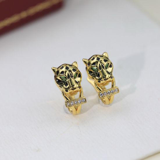 Cartier Luxury Leopard Design Stud Earrings