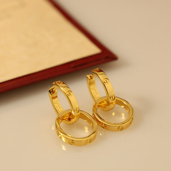 Cartier Classic Double Hoop Convertible Earrings