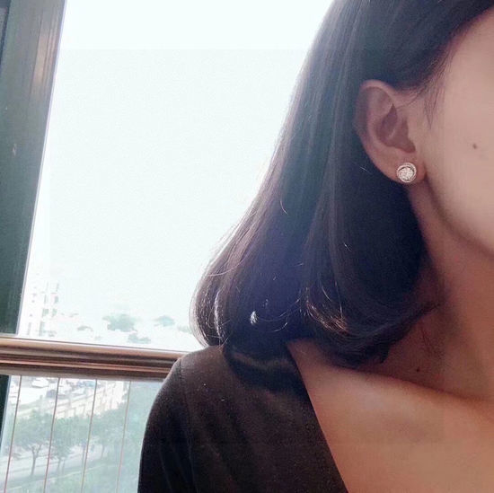 Cartier Four Claw Diamond Stud Earrings