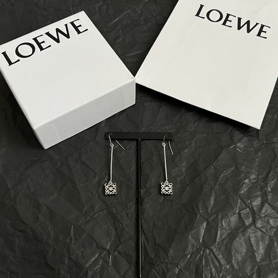 Loewe Twisted Pendant Hoop Earrings