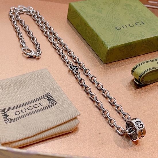 Gucci Vintage Chain Necklace Adjustable Length Jewelry