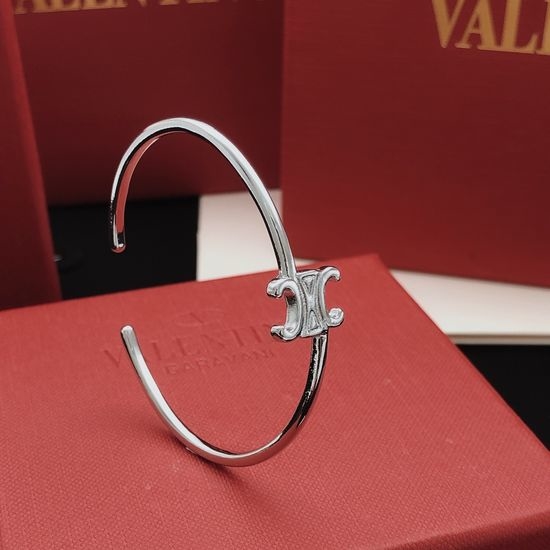 Celine Polished Smooth Cuff Bangle