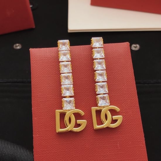 Dolce & Gabbana Tassel Square Diamond Stud Earrings