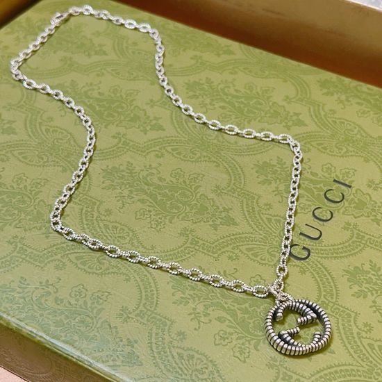 Gucci Vintage Distressed Pendant Necklace