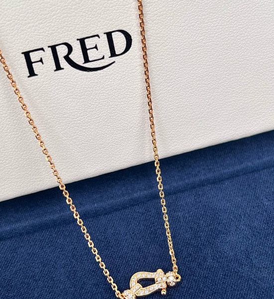 Fendi Full Diamond Fendi Necklace with Horse Bit Pendant