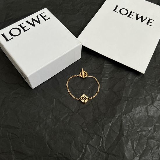 Loewe Delicate Woven Pendant Bracelet