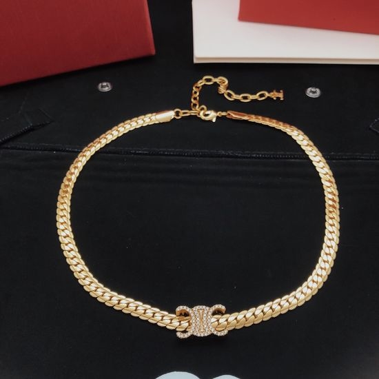 Celine Snake Bone Chain Necklace