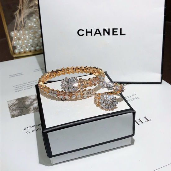 Chanel Luxurious CHANEL Feather Jewelry Set