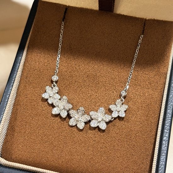Graff Five Flower Necklace Cubic Zirconia