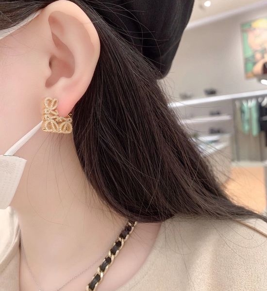 Loewe Delicate Spiral Design Stud Earrings