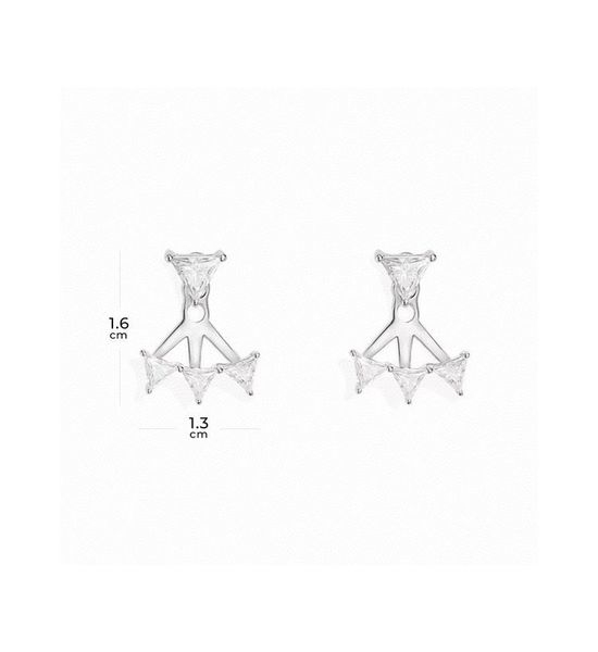 Apm monaco Triangle Pendant Drop Earrings Delicate
