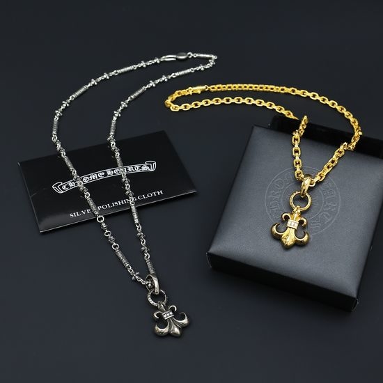 Chrome Hearts Vintage Twist Chain Cross Pendant Necklace