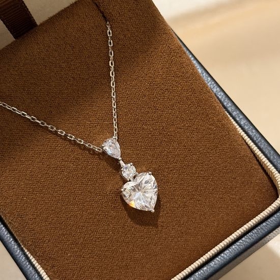 Polo Ralph Lauren Diamond Tassel Pendant Silver Necklace