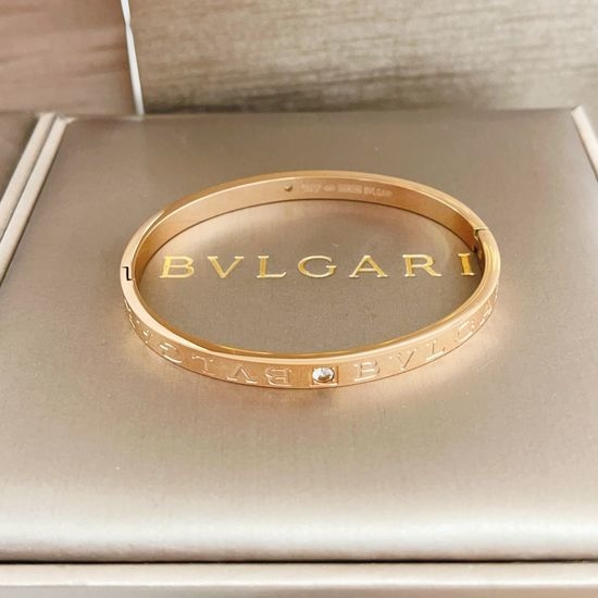 Bvlgari Rose Gold Single Stone Bracelet