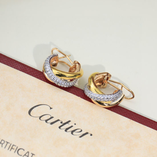Cartier Three Color Stud Earrings