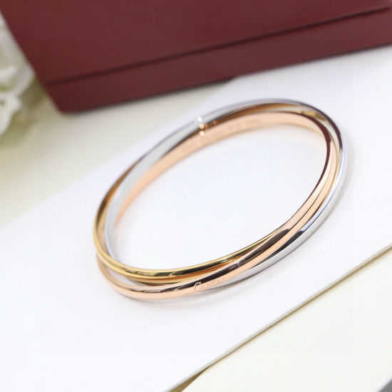 Cartier Three Tone Classic Bangle Comfortable Wear