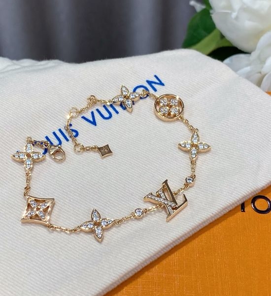 Louis Vuitton LV Full Diamond Delicate Floral Bracelet