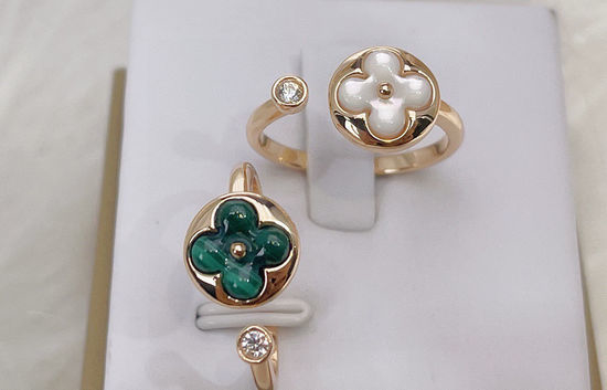 Louis Vuitton LV Floral Pattern Open Design Ring