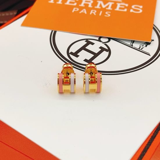 Hermes Golden Powder Mini Stud Earrings