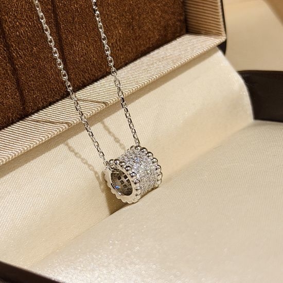 Van Cleef & Arpels VCA Full Diamond 925 Silver Kaleidoscope Necklace